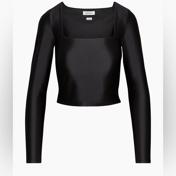 Bavarian Satinette Squareneck Longsleeve in Black size Small - Picture 1 of 3